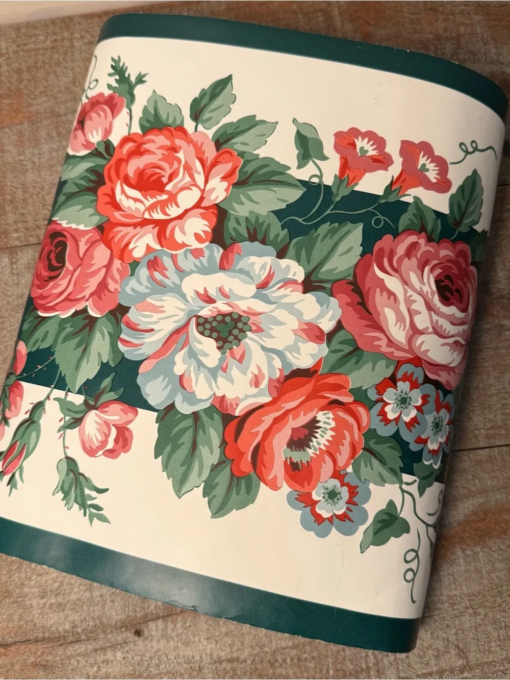 Vintage Waverly Wallpaper Border Lot of  6 Rolls Spools Floral Cottagecore